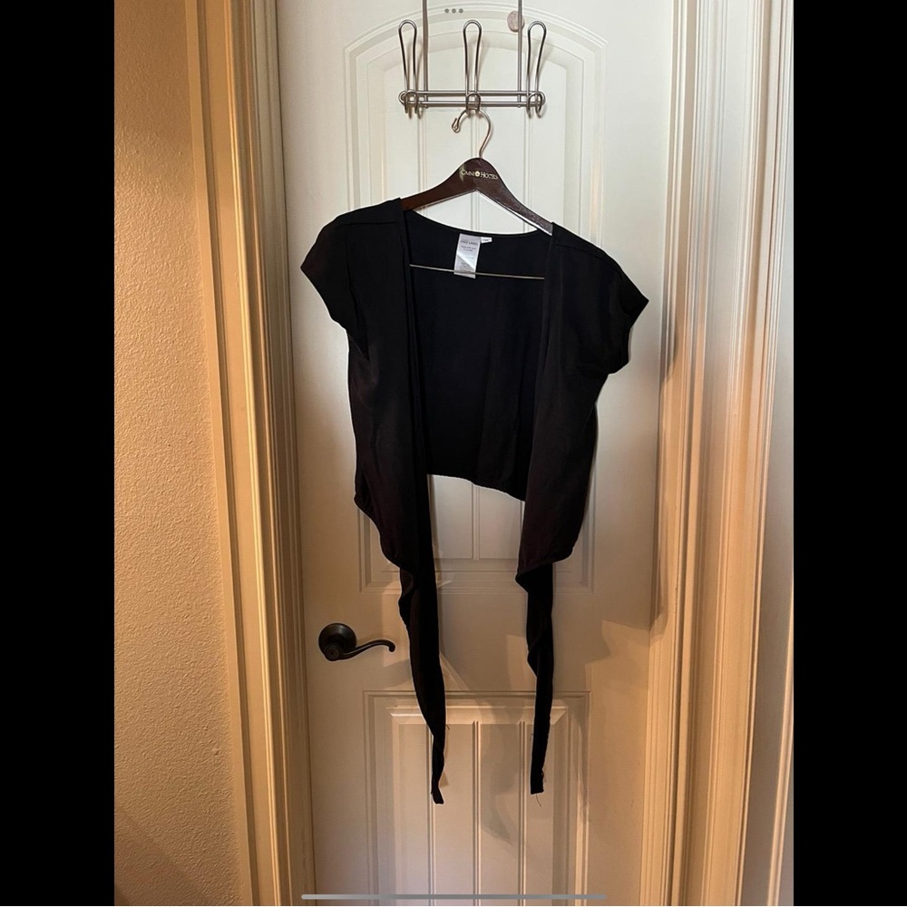 Free Label reversible Black wrap blouse